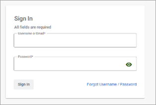 SIS Credentials page to type username and password.