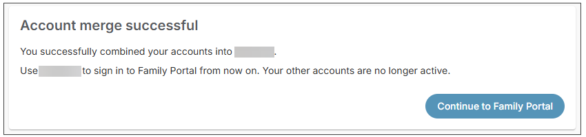 self-service merge step 5: success